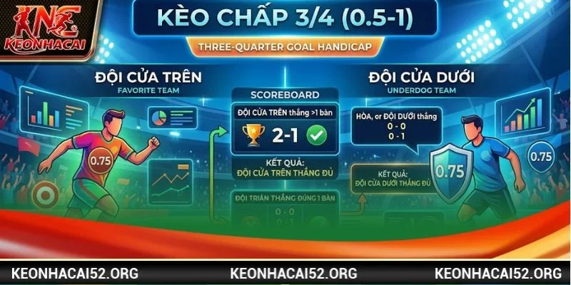 Hướng dẫn cách đọc kèo chấp ¾ chi tiết không quá khó hiểu